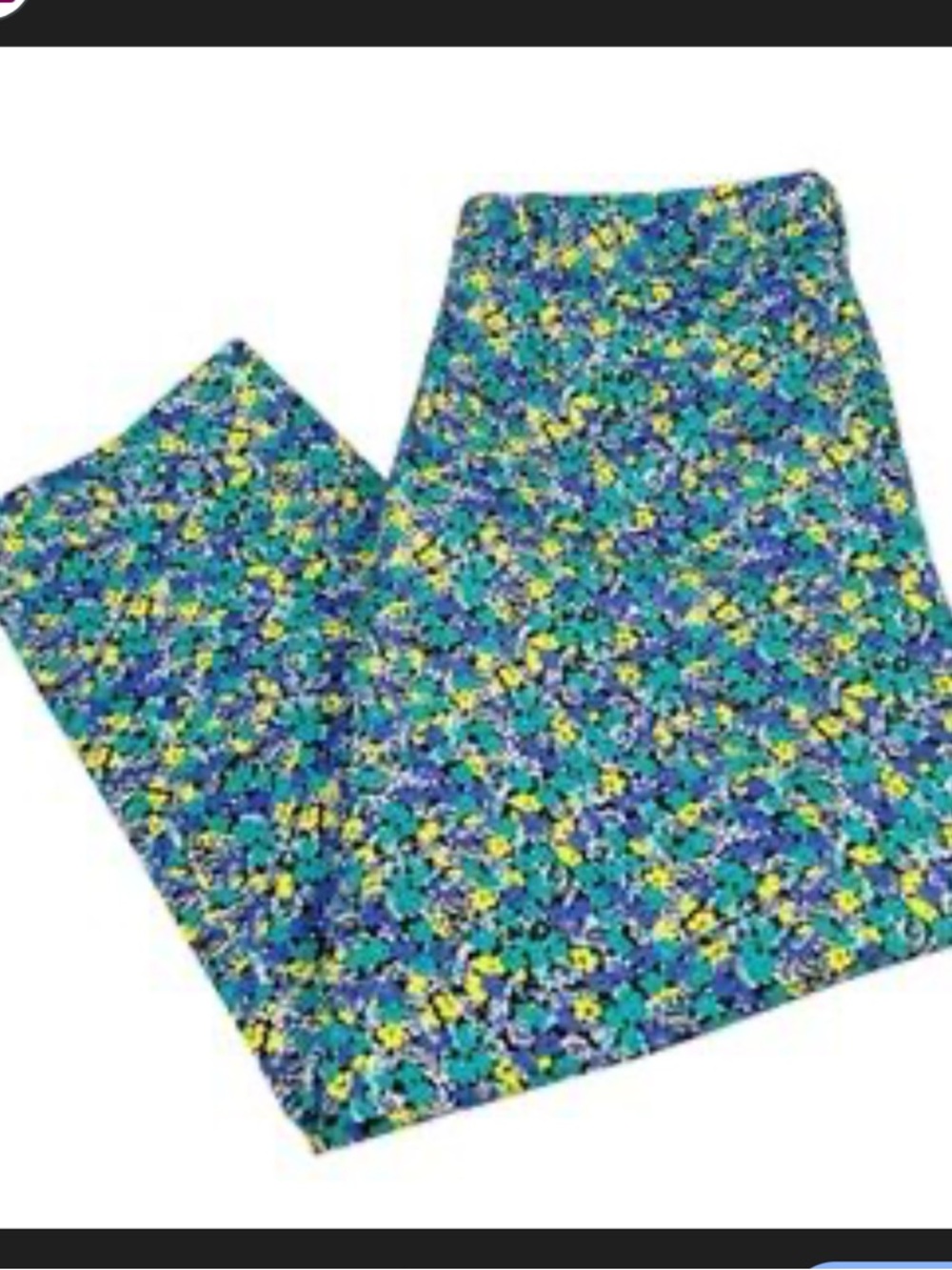 Banana Republic Blue Floral Hampton Coastal Chic/Preppy Cropped Dress Pants 14
